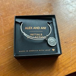 Silver “R” Alex and Ani initial collection bracelet - never been worn